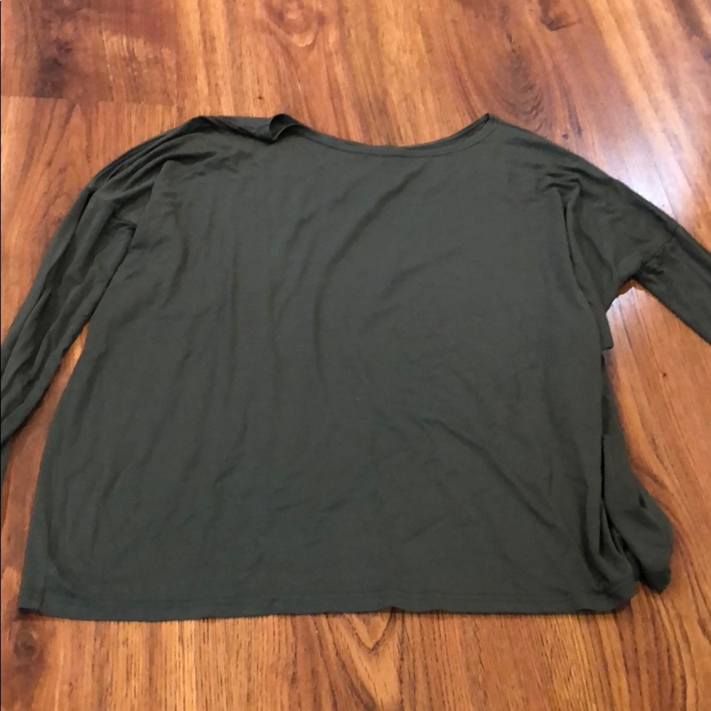 Loose fitting Army Green PIKO top